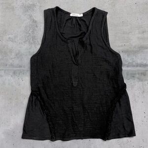 Redhaute gauze raw edge tank top